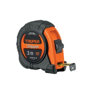 Flexómetro Gripper contra impactos 3 m cinta 13 mm Truper 14577