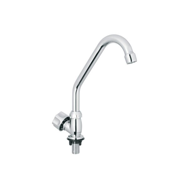 Llave individual fregaderoABScuello cortohexagonal BASIC 47379
