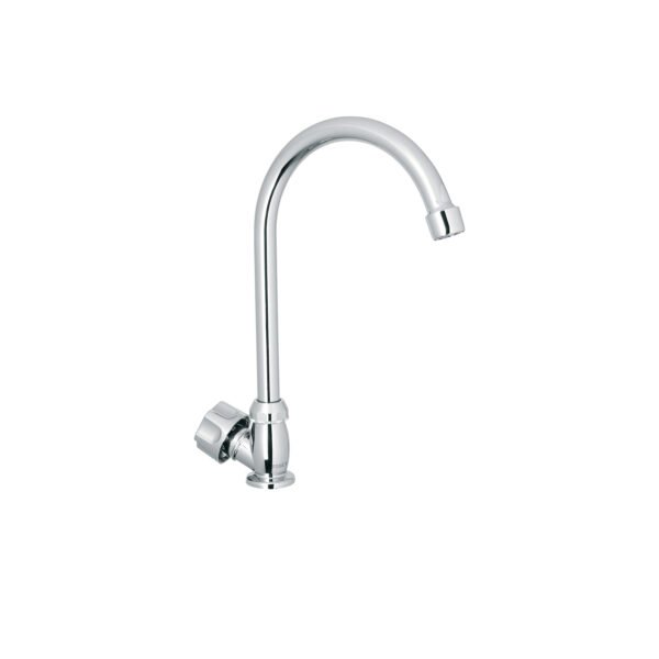 Llave individual fregaderoABScuello curvohexagonal BASIC 47380