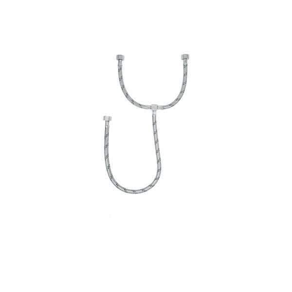 Manguera T lavabo/fregaderoacero inox1/2x1/2x1/255cm 49124