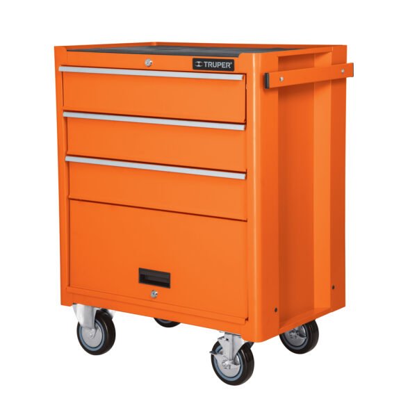 Gabinete metálico móvil 4 cajones capacidad 90 kg Truper 12066