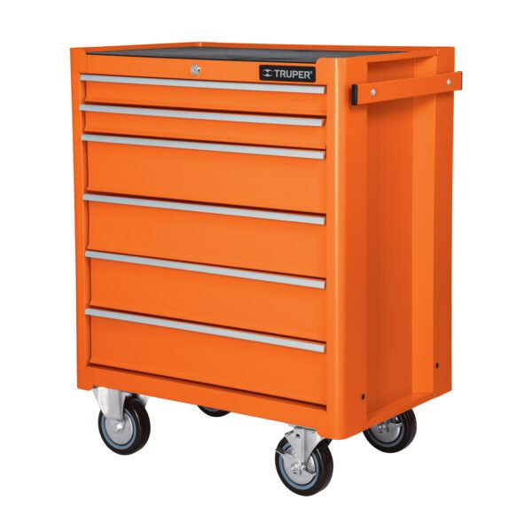 Gabinete metálico móvil 6 cajones capacidad 130 kg Truper 12067