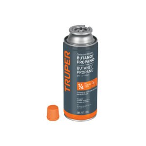 Lata de gas de 220g con válvula de 1/4 de vuelta TRUPER 11920