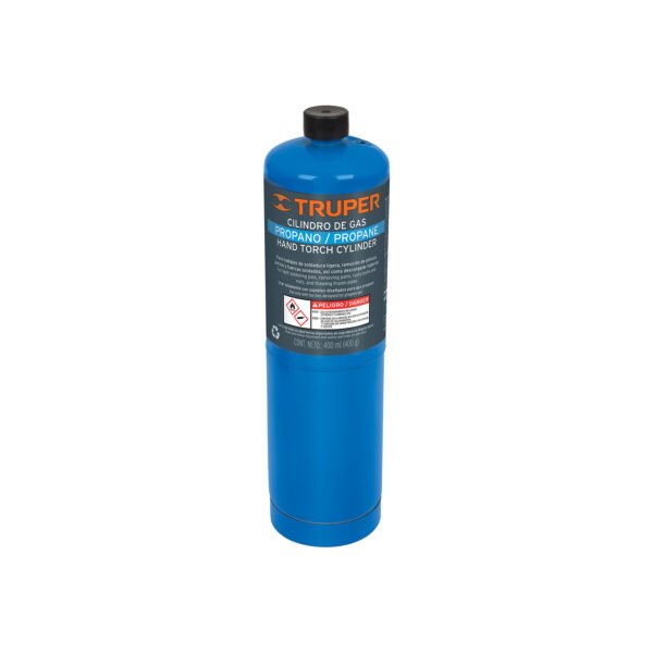 Cilindro de gas propano de 400g azul TRUPER 11913