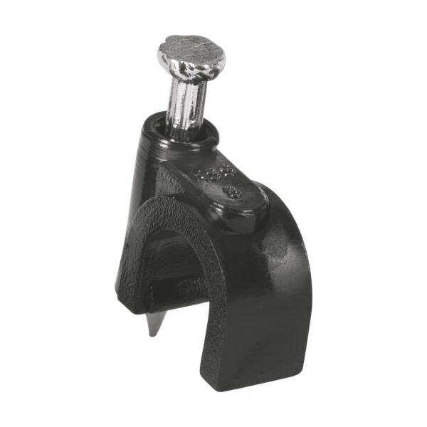 Bolsa con 20 grapas negras de 8 mm para cable redondo 48281