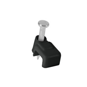 Bolsa con 20 grapas negras de 3 x 6 mm para cable plano 48033