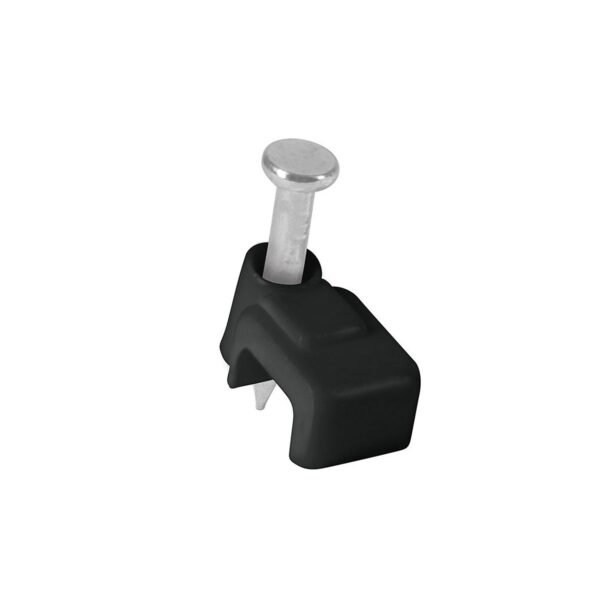 Bolsa con 20 grapas negras de 3 x 6 mm para cable plano 48033
