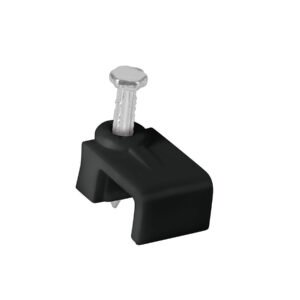Bolsa con 20 grapas negras de 5 x 8.5 mm para cable plano 48034