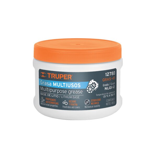 Grasa lubricante multiusos base litio 450 g Truper 12783