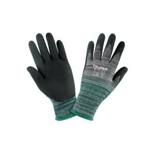Guantes de nylon recubiertos de nitrilo arenoso M TRUPER 17064