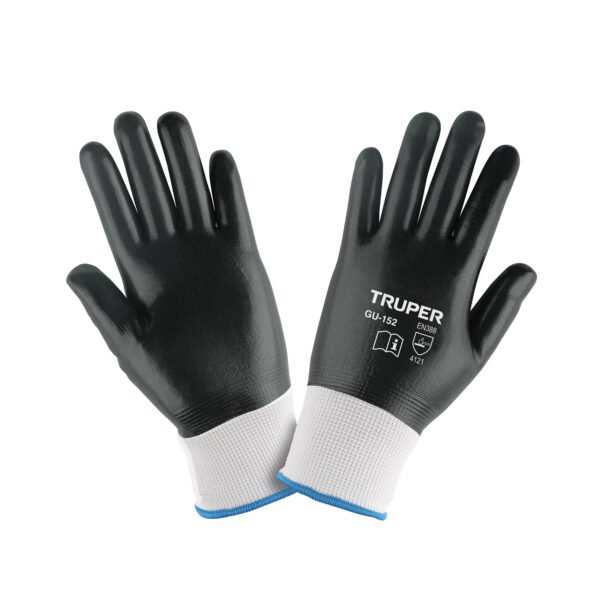 Guantes de poliéster recubiertos de nitrilo M TRUPER 18026