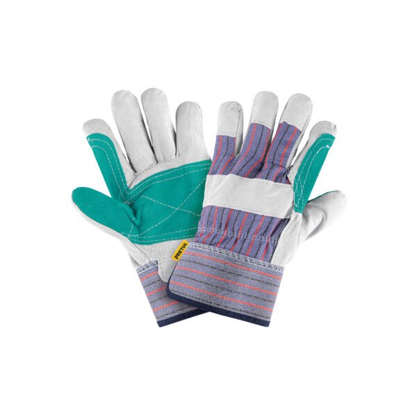 Guantes de carnaza y loneta con refuerzo unitalla PRETUL 29977