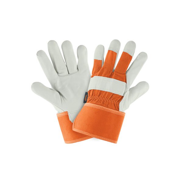 Guantes de piel de res y dorso de loneta TRUPER 17051