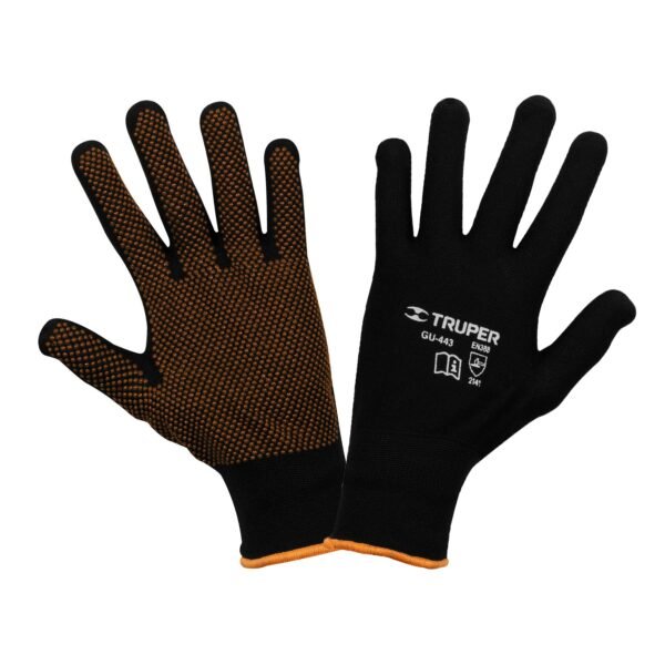 Guantes de poliéster con puntos de PVC en palma G TRUPER 12652
