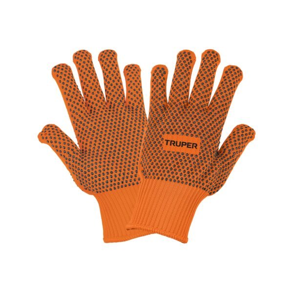 Guantes de algodón con puntos de PVC en palma y dorso TRUPE 103925