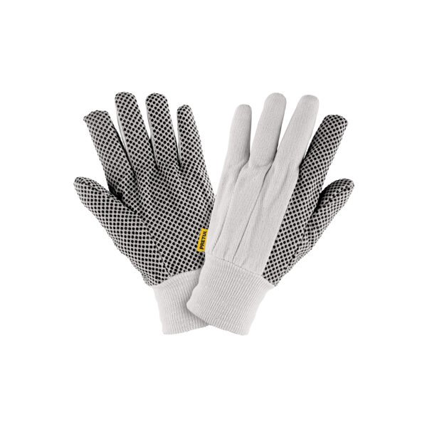 Guantes de algodón con puntos PVC en palma unitalla PRETUL 20330
