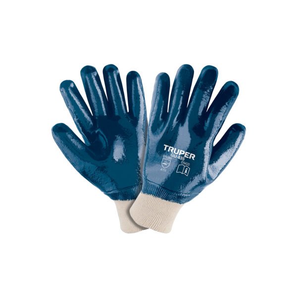 Guantes de algodón recubiertos de nitrilo puño tejidoTRUPER 15244