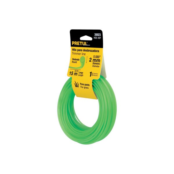 Hilo redondo para desbrozadora 2mm x15m tarjeta PRETUL 20023