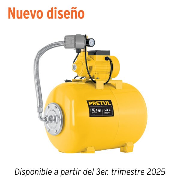 Equipo hidroneumático 50L bomba periférica 1/2 HP Pretul 20184