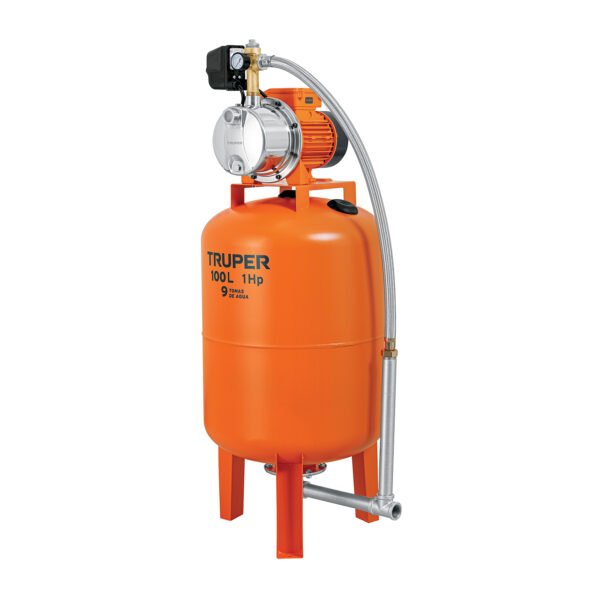 Equipo hidroneumático 100L bomba Jet inox. 1 HP TRUPER 12255
