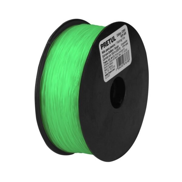 Carrete con 100 m de hilo para pesca verde calibre 0.60 mm 22061