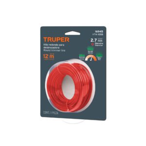 Hilo redondo para desbrozadora 2.7mm x12m tarjeta TRUPER 16945
