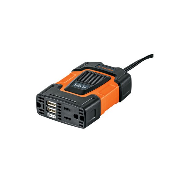 Inversor de corriente de 120 W con puertos USB Truper 10447