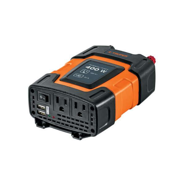 Inversor de corriente de 400 W con puertos USB Truper 10449