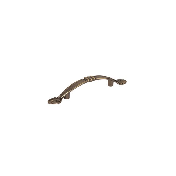 Jaladera metálica de 76 mm estilo Barroco latón antiguo 43835