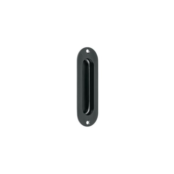 Jaladera de embutir ovalada acabado negro HERMEX 47800