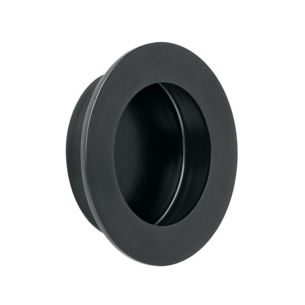 Jaladera de embutir circular No. 4 acabado negro 47803