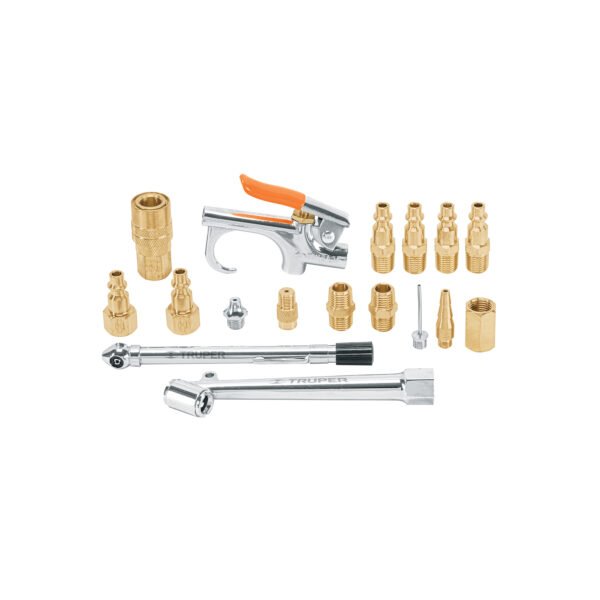 Juego de 17 accesorios neumáticos cuerda 1/4 NPT TRUPER 19022