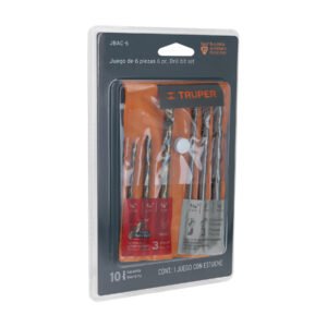JBAC-6.jpg Juego de 6 brocas para metal y concreto Truper 11336