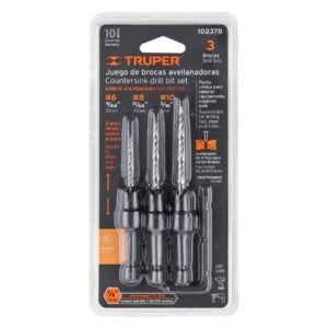 JBAM-3.jpg Juego de 3 brocas avellanadoras TRUPER 102378