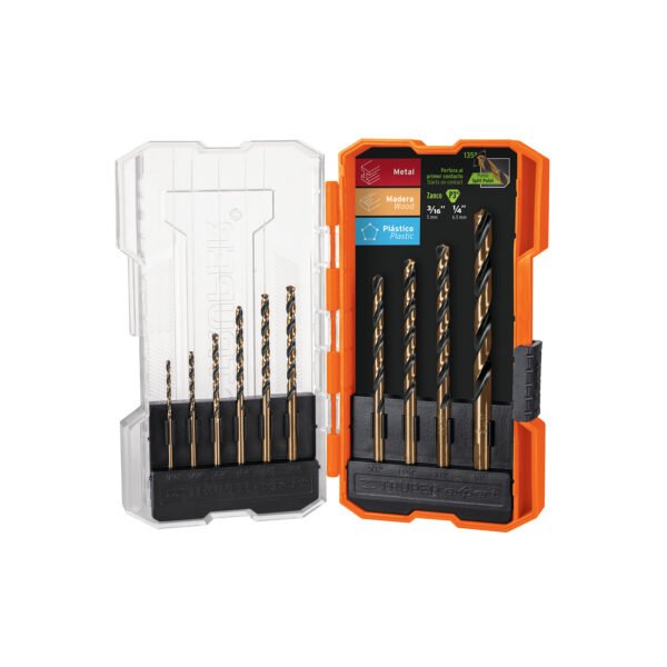 Juego de 10 brocas HSS para metal en estuche Truper Expert 11399
