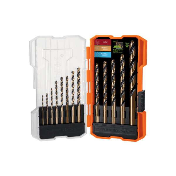 Juego de 13 brocas HSS para metal en estuche Truper Expert 11402