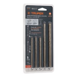 JBCT-5.jpg Juego de 5 brocas para concreto TRUPER 102705