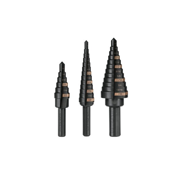 Juego de 3 brocas escalonadas de óxido negro Truper 100988
