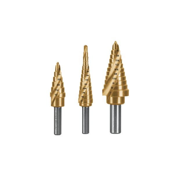 Juego de 3 brocas escalonadas de titanio Truper Expert 101557