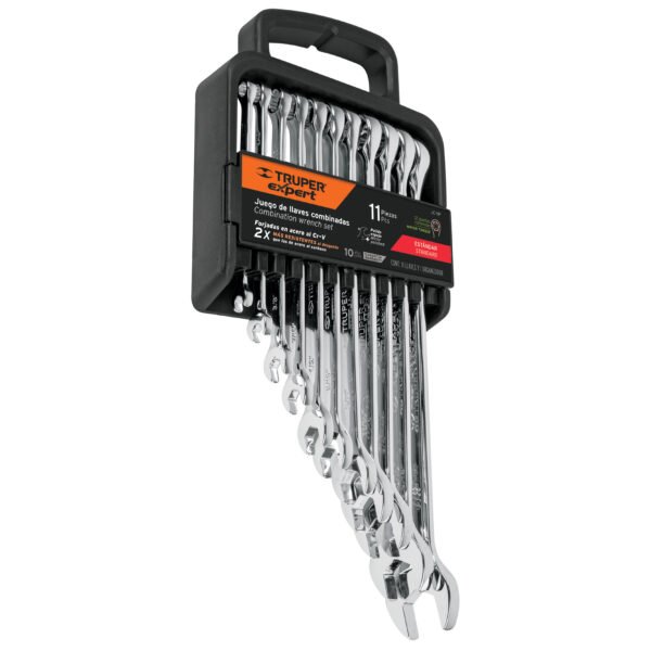 Juego de 11Â llavesÂ combinadas extralargas pulidas stdEXPERT 15780