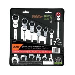 JC-7XFP.jpg Juego de 7 llaves combinadas std con matraca flexible 103597