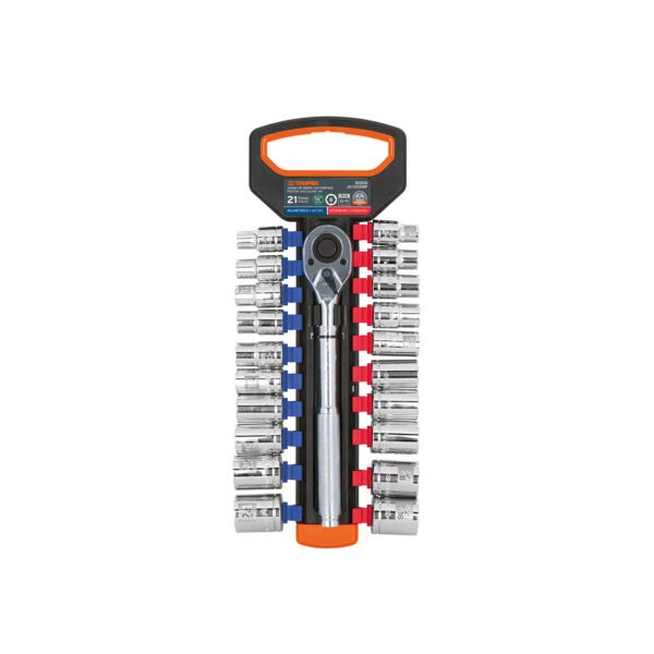 Juego de dados mm y std con matraca cuadro 1/2 Truper 103110