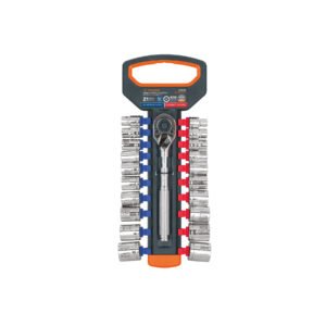 Juego de dados mm y std con matraca cuadro 3/8 Truper 103109
