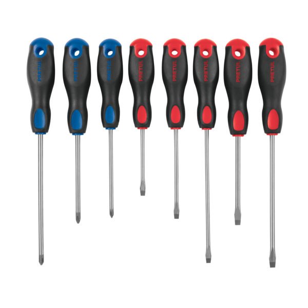 Juego de 8 desarmadores mango Comfort Grip Pretul 20219