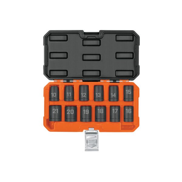 Juego de 12 dados de impacto cuadro 1/2 6 puntas mm 100944