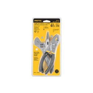JGO-PEPI-3P.jpg Juego de 2 pinzas y 1 llave ajustable mangos de PVC Pretul 28216