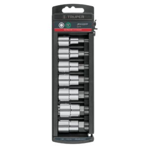 JPH-1-2X7P.jpg Juego de 7 dados cuadro 1/2 punta hexagonal std Truper 102239