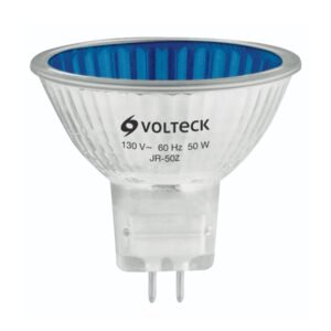 Lámpara de halógeno azul 50 W tipo MR16 en caja Volteck 47249