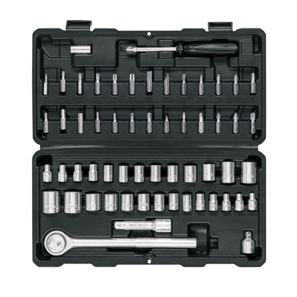 Juego de 60 herramientas 1/4 y 3/8 para mecánico Pretul 26090