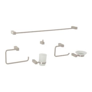 KUA-7000N.jpg Juego de 6 accesorios para baño satín FOSET KUBO 44333